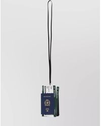 Balenciaga - Leather Passport Phone Holder With Shoulder Strap - Lyst