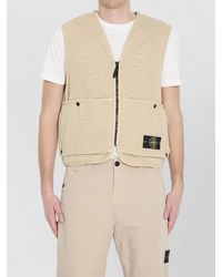 Stone Island - Cotton Quilted Oversized Vest - Lyst