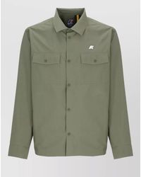 K-Way - Collar Jacket Long Sleeves Waterproof Overshirt - Lyst