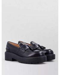 Miu Miu - Leather Platform Tassel Loafers - Lyst