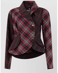 Vivienne Westwood - Wool Tartan Single Breasted Coat - Lyst