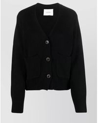 Lisa Yang - Danni Drop Shoulder Cardigan With Ribbed Knit - Lyst