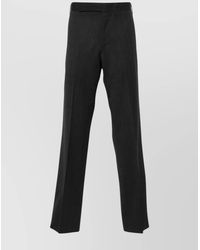 Lardini - Virgin Wool Straight-Leg Trousers - Lyst