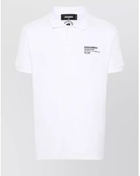 DSquared² - Cotton Logo-Print Short-Sleeve Polo Shirt - Lyst
