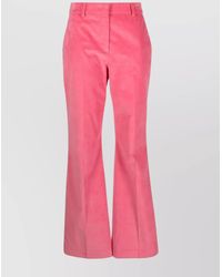 Paul Smith - Velvet High-Rise Flared Trousers - Lyst