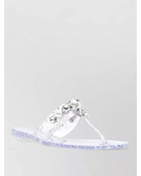 Casadei - Embellished Thong Sandals - Lyst