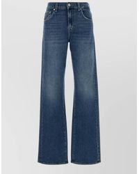 7 For All Mankind - Denim Wide-Leg Trousers - Lyst