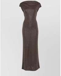 Max Mara - Dress With Lamé Detail - Lyst