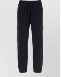 Stone Island - Cotton Joggers Elastic Cuffs Side Pocket - Lyst