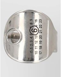 MM6 by Maison Margiela - Ring Set Polished Finish Engraved Numbers - Lyst