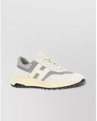 Hogan - Two-Tone Leather And Mesh Hyperlight Sneakers - Lyst