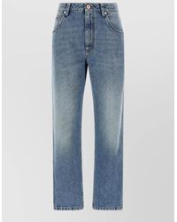 Brunello Cucinelli - Denim Straight-Leg Trousers - Lyst