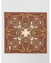 Saint Laurent - Silk Paisley-Print Square Scarf - Lyst