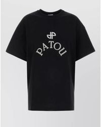 Patou - Cotton Oversize T Shirt Short Sleeves Crew Neck - Lyst