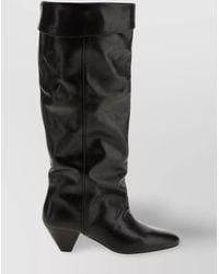 Isabel Marant - Leather Pointed-Toe Cone-Heel Boots - Lyst
