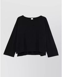 C.t. Plage - Cashmere Blend Boat Neck Long-Sleeve Sweatshirt - Lyst