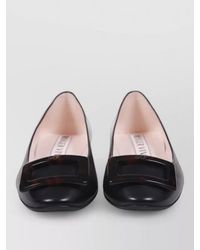 Roger Vivier - Gommettine Round Toe Loafers Buckle Detail - Lyst