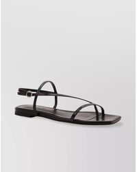 Aeyde - Thong Sandals Leather Flat Sole Strappy - Lyst