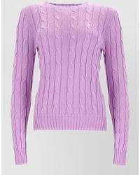 Polo Ralph Lauren - Cable-Knit Cotton Sweatshirt - Lyst