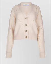 Jacob Cohen - Short V-Neck Knit With Patterned Ribbed Cuffs And Hem - Lyst