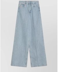 Calvin Klein - Logo Patch Wide-Leg Jeans - Lyst