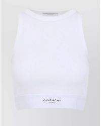 Givenchy - Ribbed Cropped Sleeveless Tank Top - Lyst