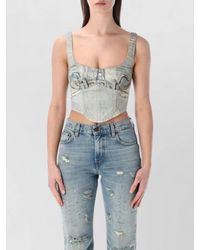 Haikure - Sleeveless Cropped Top Scoop Neck Trompe Loeil - Lyst