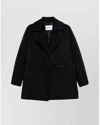 Max Mara - Crystal Embellished Single Breasted Camel Hair Coat - Lyst