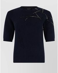Fabiana Filippi - Cashmere Silk Wool Three Quarter Sleeve Sweater - Lyst