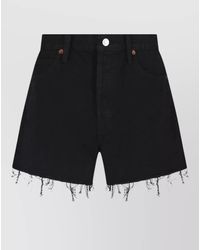 RE/DONE - Straight Shorts Frayed Hem Pockets Belt Loops - Lyst