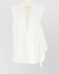 Niccolò Pasqualetti - Cotton Blend Tailored Vest Asymmetric Lapel - Lyst