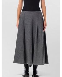 Ami Paris - Virgin Wool A-Line Maxi Skirt - Lyst