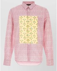 Prada - Cotton Checked Printed Long-Sleeve Shirt - Lyst