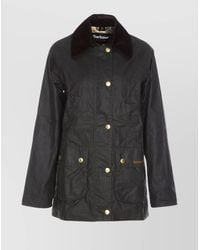Barbour - Modern Beadnell Wax Jacket With Corduroy Collar - Lyst