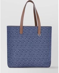 Fendi - Denim Logo-Jacquard Tote Bag - Lyst