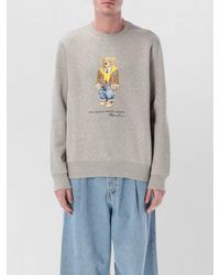 Polo Ralph Lauren - Bear Fleece Crewneck Long Sleeve Sweatshirt - Lyst