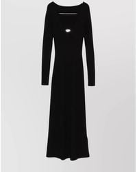 DIESEL - Ribbed Knit Midi Dress With Cut-Out Detail - Lyst