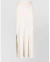 Brunello Cucinelli - High-Rise Side-Slit Straight Maxi Skirt - Lyst