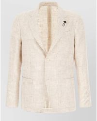 Lardini - Jacket And Vest Check Pattern Notch Lapel - Lyst