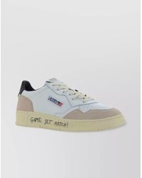 Autry - Leather And Suede Low-Top Sneakers - Lyst