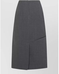 Jil Sander - High Waist Asymmetric Midi Length Skirt - Lyst