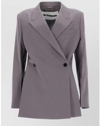 Jil Sander - Wool Double-Breasted Blazer - Lyst
