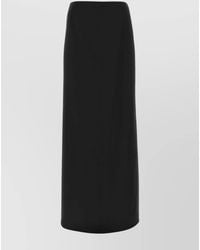 Bottega Veneta - Silk-Blend Long Straight Skirt - Lyst