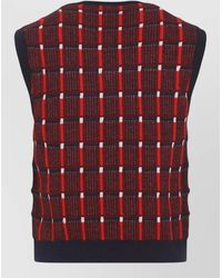 Jil Sander Whipstitch Sleeveless Knit Vest In Black for Men | Lyst UK