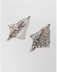 Rabanne - Metal Mesh Drop Earrings - Lyst