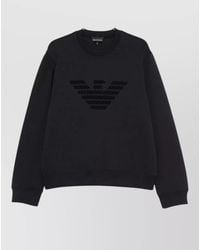 Emporio Armani - Logo Cotton Sweatshirt Crew Neck - Lyst