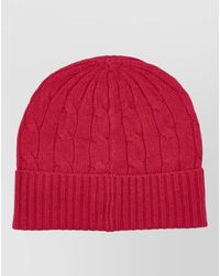 Ralph Lauren - Cable Knit Beanie Hat Ribbed Cuff - Lyst