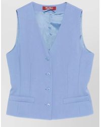 Max Mara - Mstmadia Wool Crepe Tailored Vest - Lyst