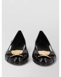 Ferragamo - Ballerina Shoes Bow Detail Cut Out Sides - Lyst