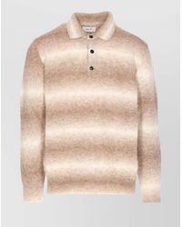 NN07 - Long Sleeve Ribbed Knit Sweater With Regular Collar - Lyst